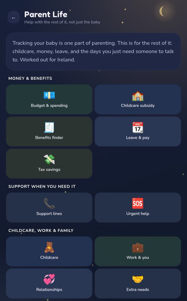 Lullagram Parent Life hub with Irish benefits, childcare and supports